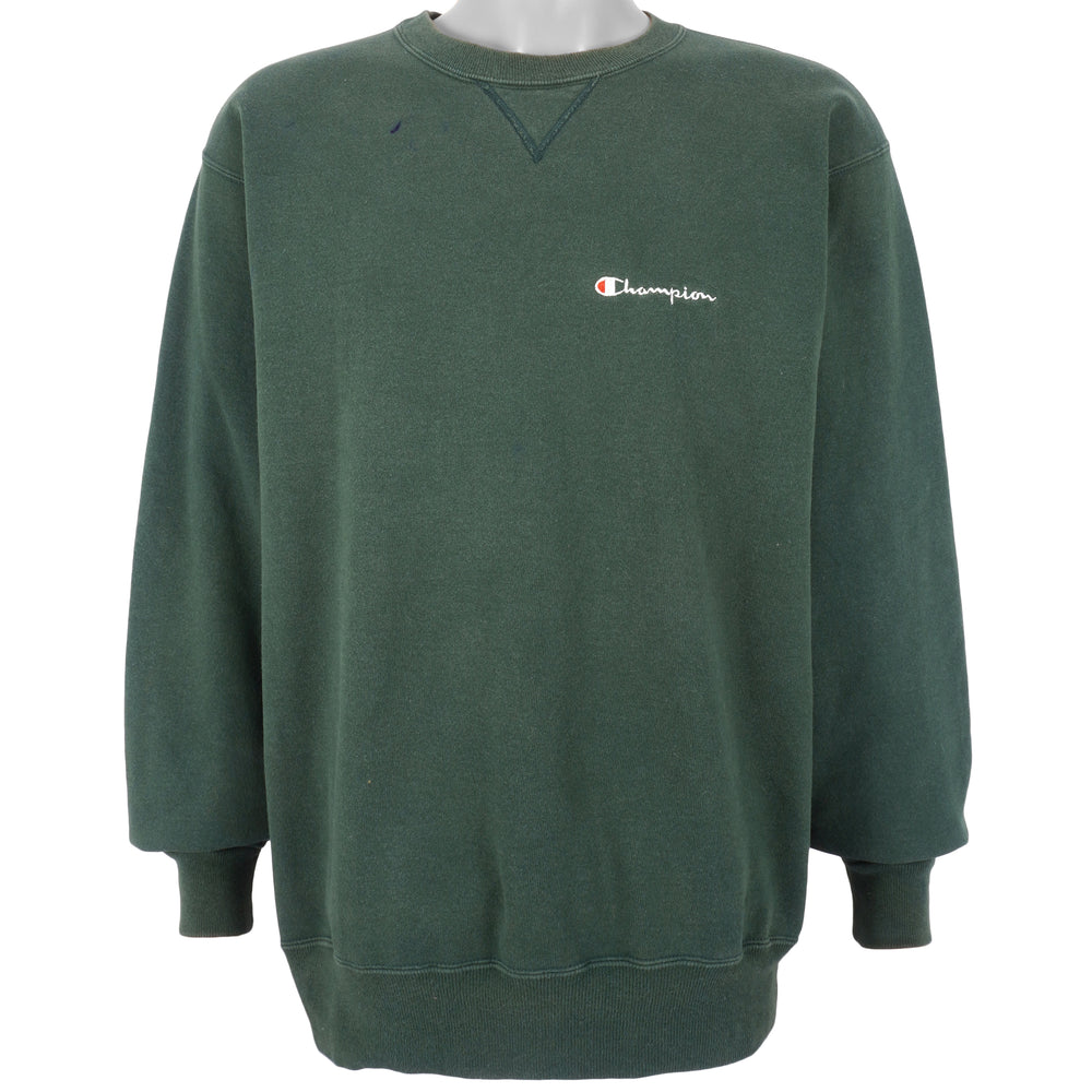 Champion - Green Classic Crew Neck Sweatshirt 1990s X-Large
