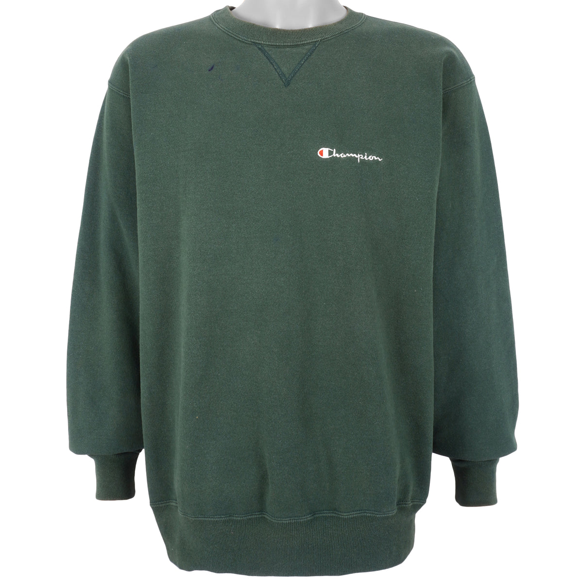 Champion - Green Classic Crew Neck Sweatshirt 1990s X-Large