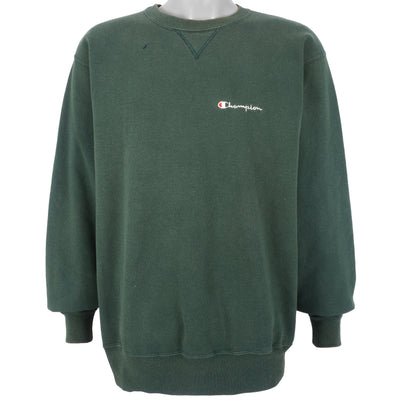 Champion - Green Classic Crew Neck Sweatshirt 1990s X-Large