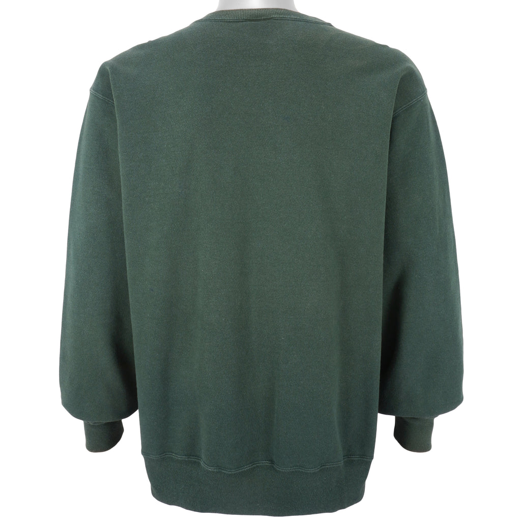 Champion - Green Classic Crew Neck Sweatshirt 1990s X-Large