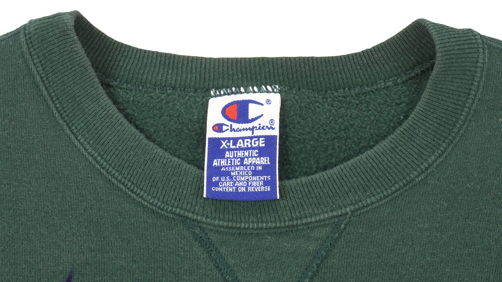 Champion - Green Classic Crew Neck Sweatshirt 1990s X-Large