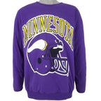 NFL - Minnesota Vikings Diagram Reversible Crew Neck Sweatshirt 1990s Medium Vintage Retro Football