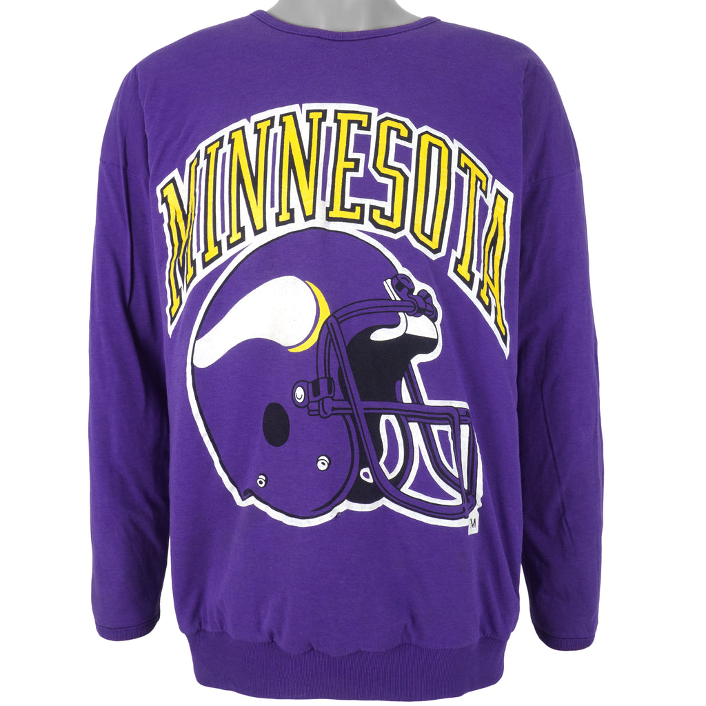 NFL - Minnesota Vikings Diagram Reversible Crew Neck Sweatshirt 1990s Medium Vintage Retro Football