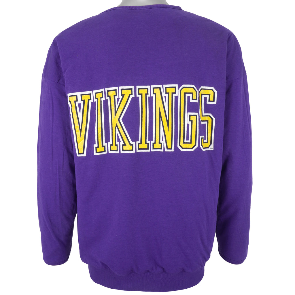 NFL - Minnesota Vikings Diagram Reversible Crew Neck Sweatshirt 1990s Medium Vintage Retro Football