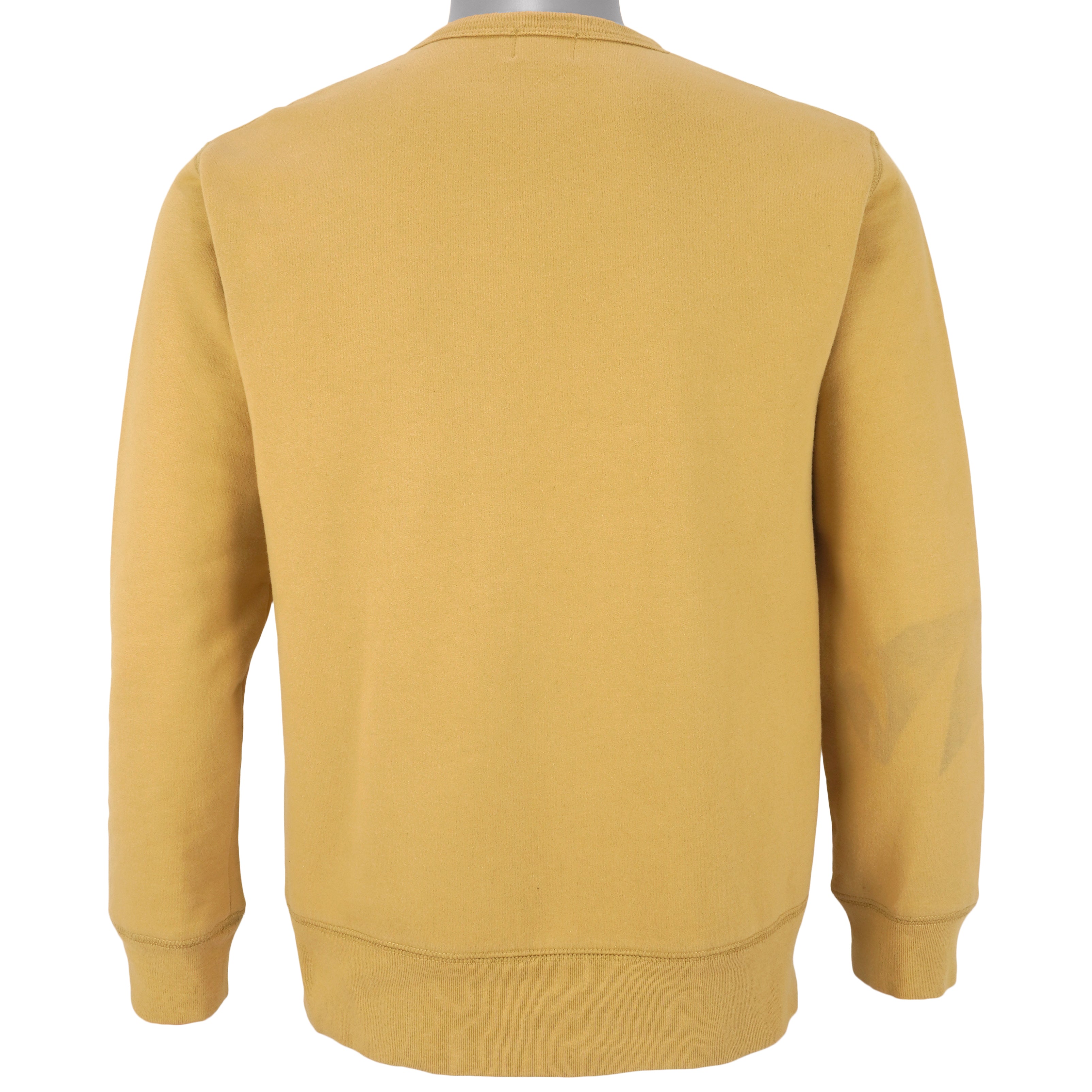 Calvin Klein - Yellow CK Jeans Crew Neck Sweatshirt 1990s Small Vintage Retro