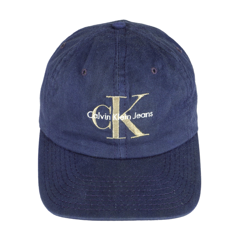 Calvin Klein - Blue Spell-Out Stap Back Hat Vintage Retro