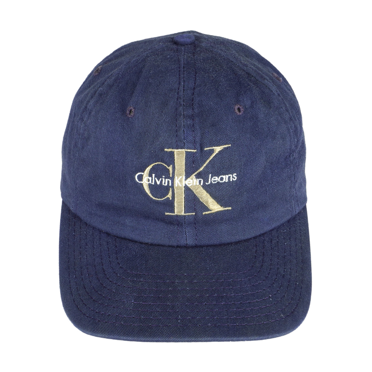 Calvin Klein - Blue Spell-Out Stap Back Hat Vintage Retro