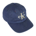 Calvin Klein - Blue Spell-Out Snap Back Hat Vintage Retro