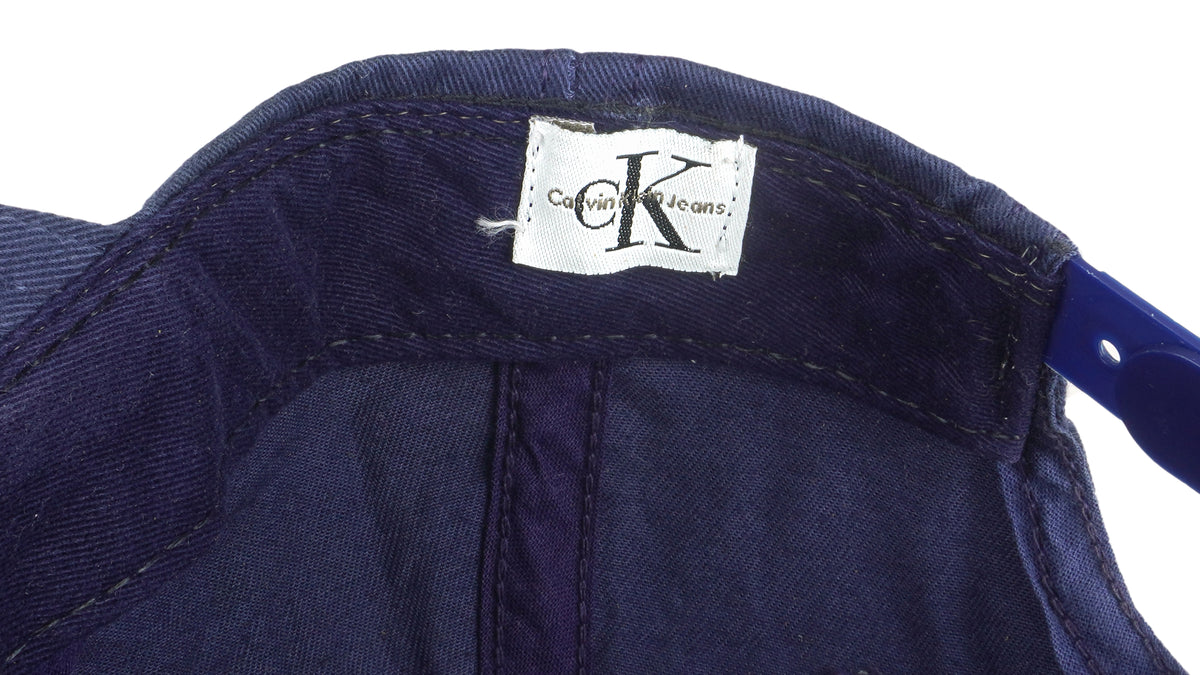 Calvin Klein - Blue Spell-Out Snap Back Hat Vintage Retro