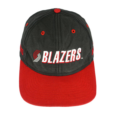 NBA (Competitor) - Portland Blazers Spell-Out Snapback Hat 1990s