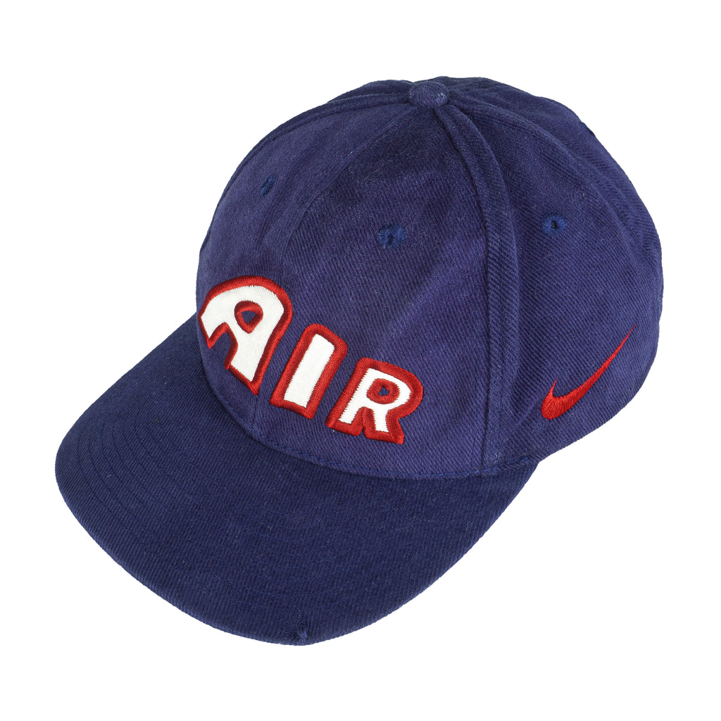 Nike - Blue Air Spell-Out Adjustable Hat 1990s OSFA Vintage Retro