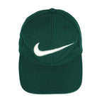 Nike - Green Big Logo Snap Back Hat 1990s OSFA Vintage Retro