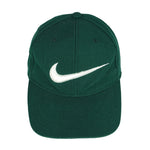 Nike - Green Big Logo Snap Back Hat 1990s OSFA Vintage Retro