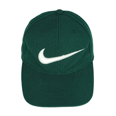Nike - Green Big Logo Snapback Hat 1990s OSFA