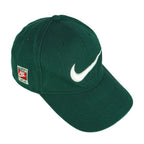 Nike - Green Big Logo Snap Back Hat 1990s OSFA Vintage Retro