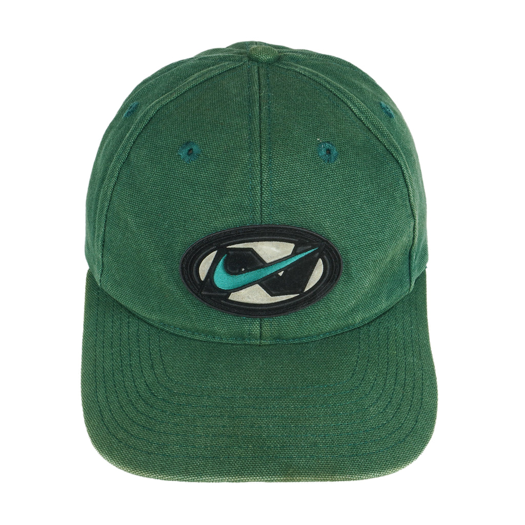 Nike - Green Snap Back Hat 1990s OSFA Vintage Retro