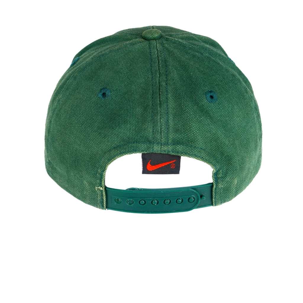 Nike - Green Snap Back Hat 1990s OSFA Vintage Retro