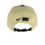 Nike - Beige Big Logo Snap Back Hat 1990s OSFA Vintage Retro