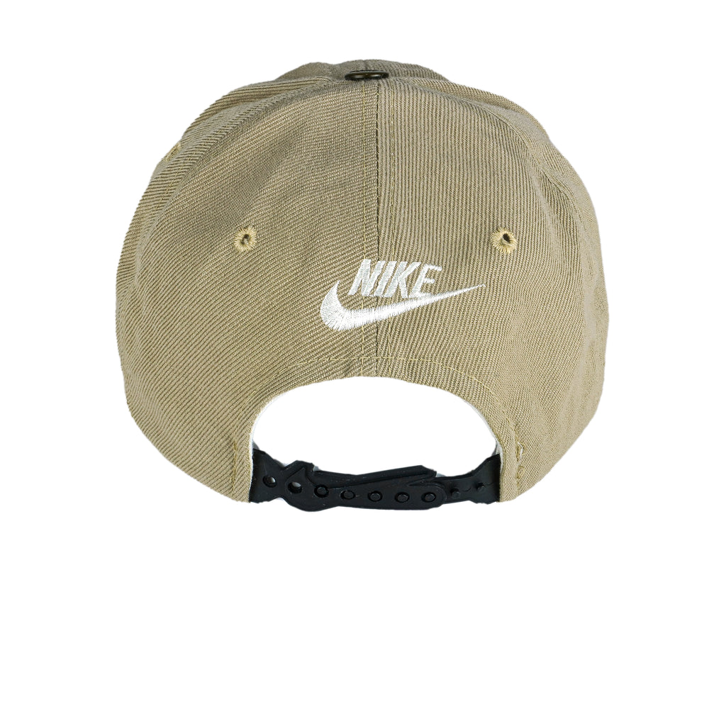 Nike - Brown Big Logo Snap Back Hat 1990s OSFA Vintage Retro