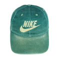 Nike - Green Spell-Out Snap Back Hat 1990s OSFA Vintage Retro