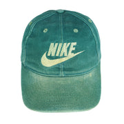 Nike - Green Spell-Out Snap Back Hat 1990s OSFA Vintage Retro