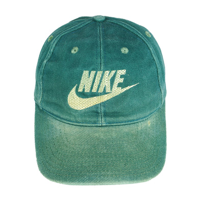 Nike - Green Spell-Out Snapback Hat 1990s OSFA
