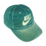 Nike - Green Spell-Out Snap Back Hat 1990s OSFA Vintage Retro