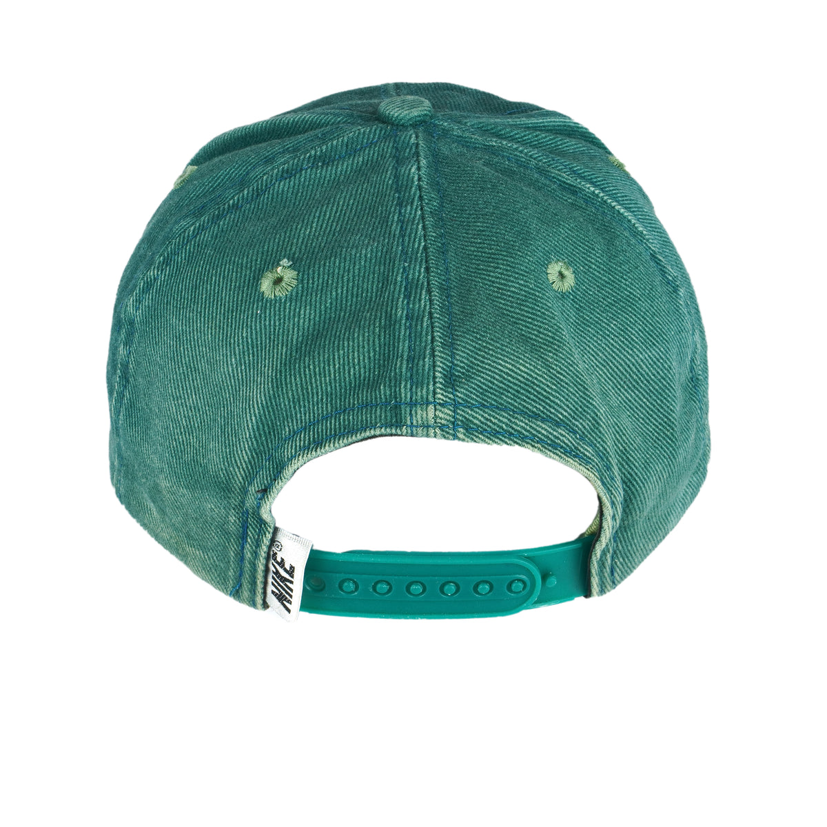 Nike - Green Spell-Out Snap Back Hat 1990s OSFA Vintage Retro