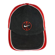 Nike - Black & Red Spell-Out Adjustable Hat 1990s OSFA Vintage Retro