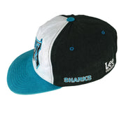 NHL (Lee) - San Jose Sharks Embroidered Snap Back Hat 1990s OSFA Vintage Retro Hockey