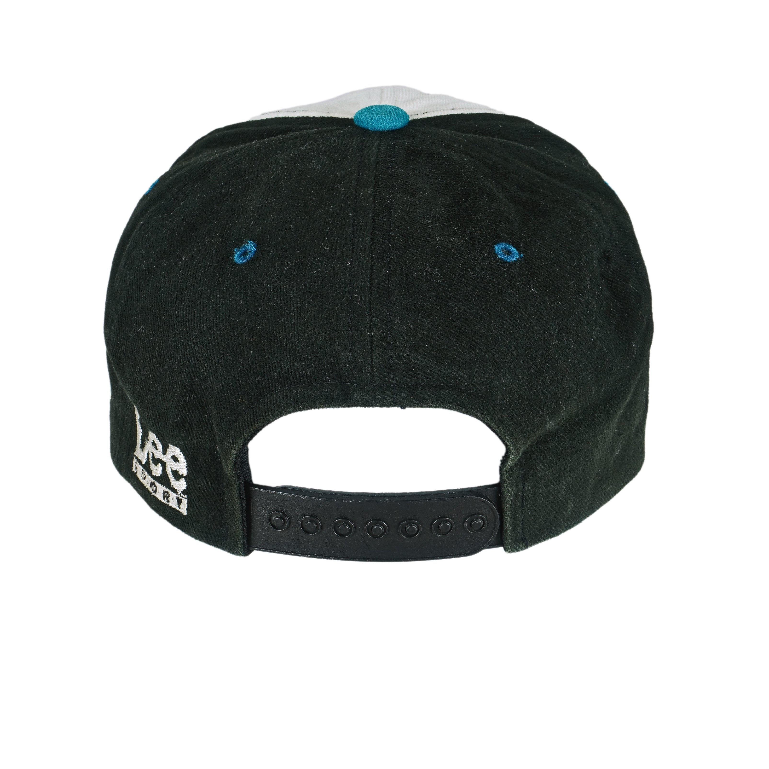 NHL (Lee) - San Jose Sharks Embroidered Snap Back Hat 1990s OSFA Vintage Retro Hockey
