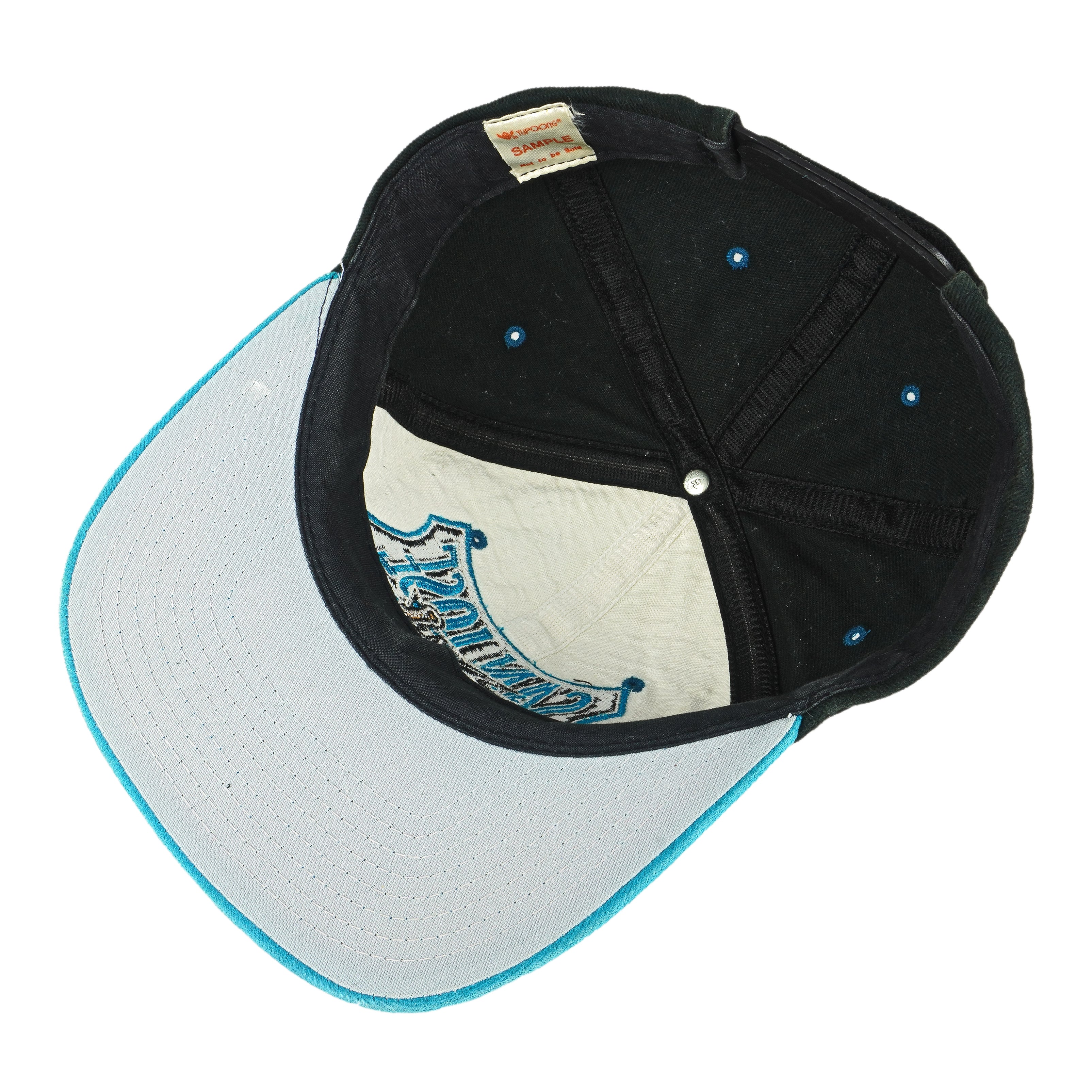 NHL (Lee) - San Jose Sharks Embroidered Snap Back Hat 1990s OSFA Vintage Retro Hockey