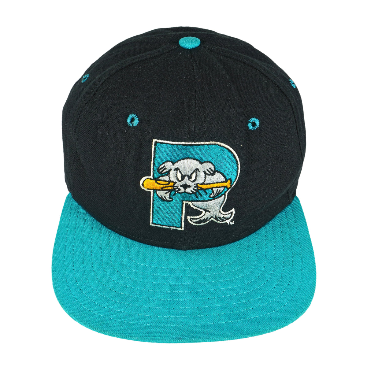 MLB (New Era) - Portland Sea Dogs Snap Back Hat 1990s OSFA Vintage Retro Baseball
