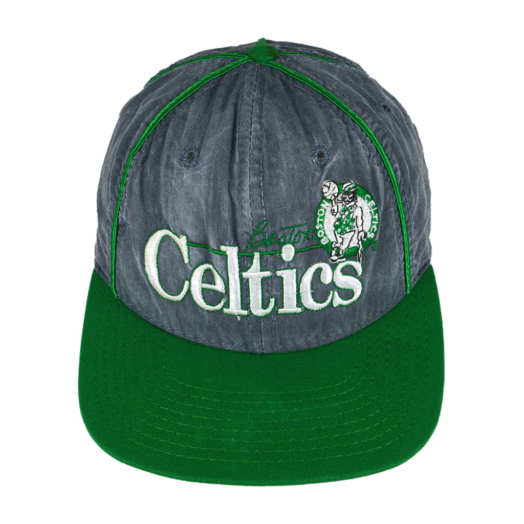 NBA (The Game) - Boston Celtics Spell-Out Snap Back Hat 1990s OSFA Vintage Retro Basketball