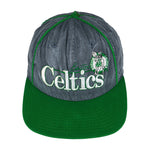 NBA (The Game) - Boston Celtics Spell-Out Snap Back Hat 1990s OSFA Vintage Retro Basketball