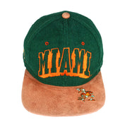 NCAA (Cap Boy) - Miami Hurricanes Snap Back Hat 1990s OSFA Vintage Retro Football College