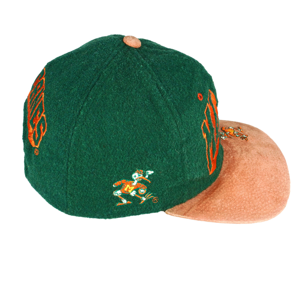 NCAA (Cap Boy) - Miami Hurricanes Snap Back Hat 1990s OSFA Vintage Retro Football College