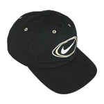 Nike - Black Big Logo & Spell-Out Snap Back Hat 1990s OSFA Vintage Retro