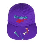 Reebok - Purple Spell-Out Fitted Hat 1990s Vintage Retro