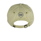 Nike - Beige USA Big Logo Snap Back Hat 1990s OSFA Vintage Retro