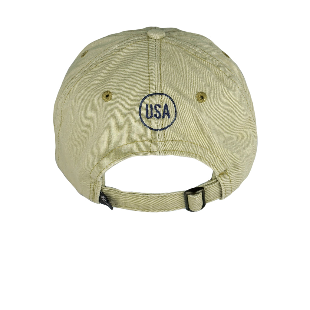 Nike - Beige USA Big Logo Snap Back Hat 1990s OSFA Vintage Retro