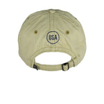 Nike - Beige USA Big Logo Snap Back Hat 1990s OSFA Vintage Retro