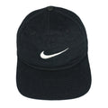 Nike - Black Big Logo Snap Back Hat 1990s OSFA Vintage Retro