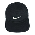 Nike - Black Big Logo Snap Back Hat 1990s OSFA Vintage Retro