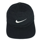 Nike - Black Big Logo Snap Back Adjustable Hat 1990s OSFA