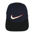 Nike - Blue Big Logo Snap Back Hat 1990s OSFA Vintage Retro