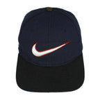 Nike - Blue Big Logo Snap Back Hat 1990s OSFA Vintage Retro