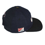 Nike - Blue Big Logo Snap Back Hat 1990s OSFA Vintage Retro