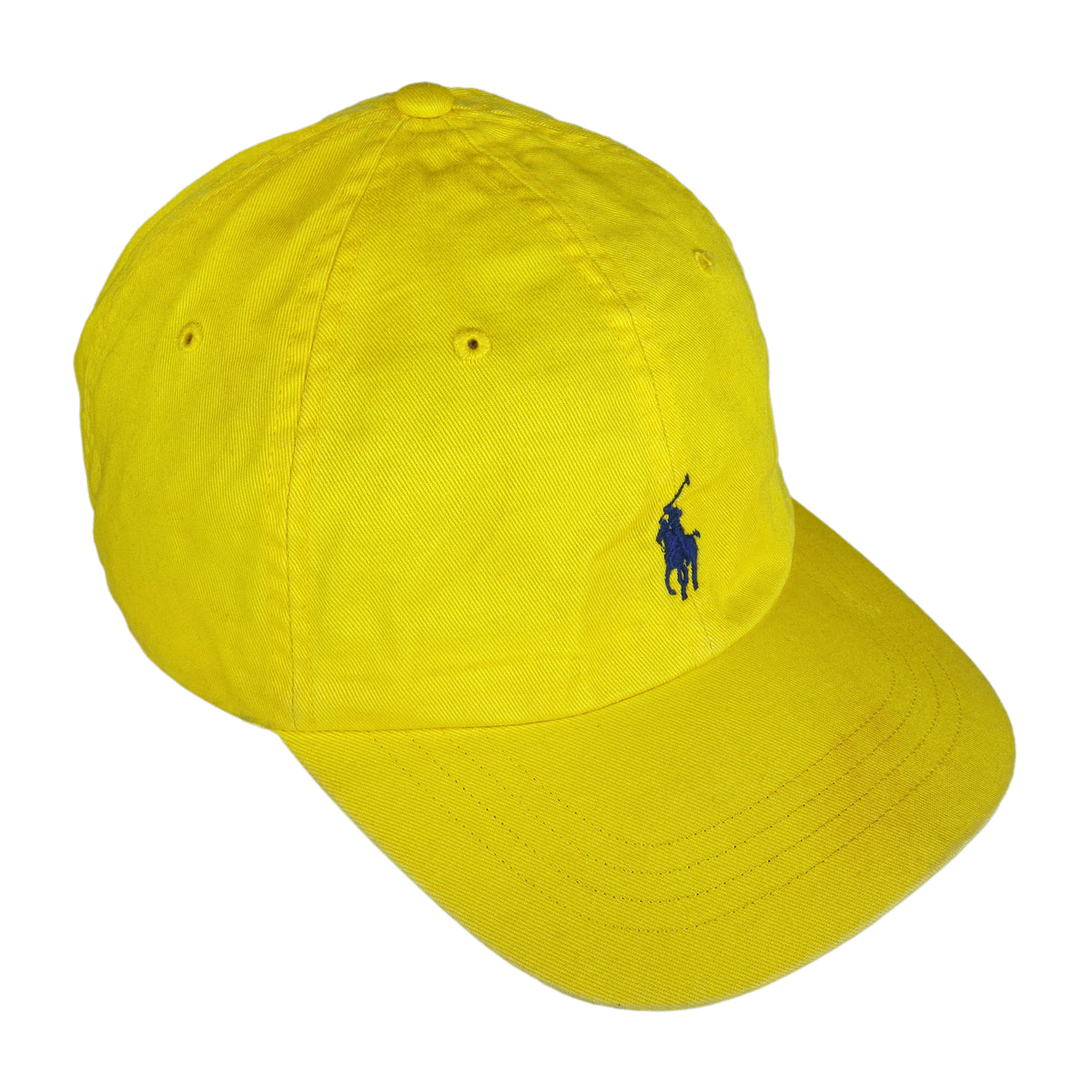 Ralph Lauren (Polo) - Yellow Strap Back Hat 1990s OSFA Vintage Retro