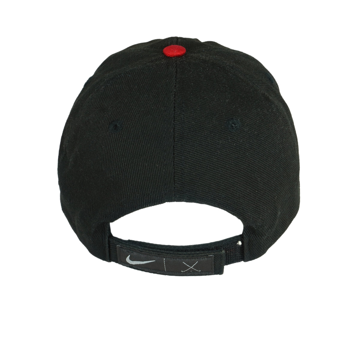 Nike - Black Big Logo Adjustable Hat 1990s OSFA Vintage Retro